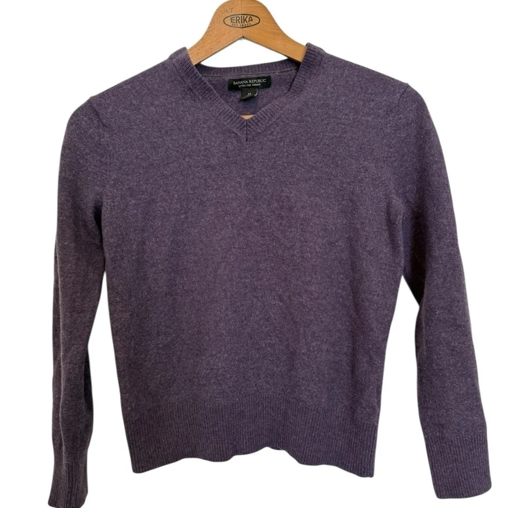 Banana Republic Merino Purple V-Neck sweater Men’s size M